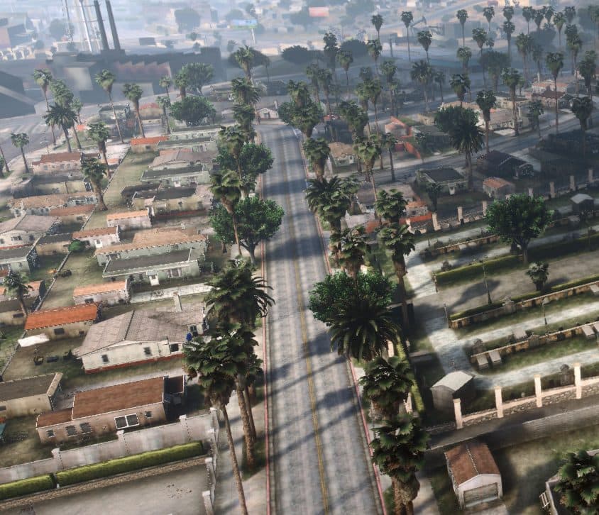 Rooftops of the southern suburbs from above